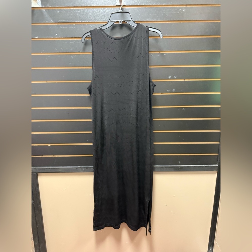 Athleta Black Sleeveless Midi Dress Size XL - Picture 4 of 4